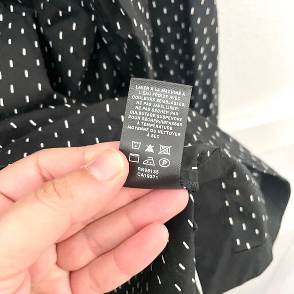 Lafayette 148 NY Caddie Blouse Black Multi Shirt Size 2 - Picture 5 of 6